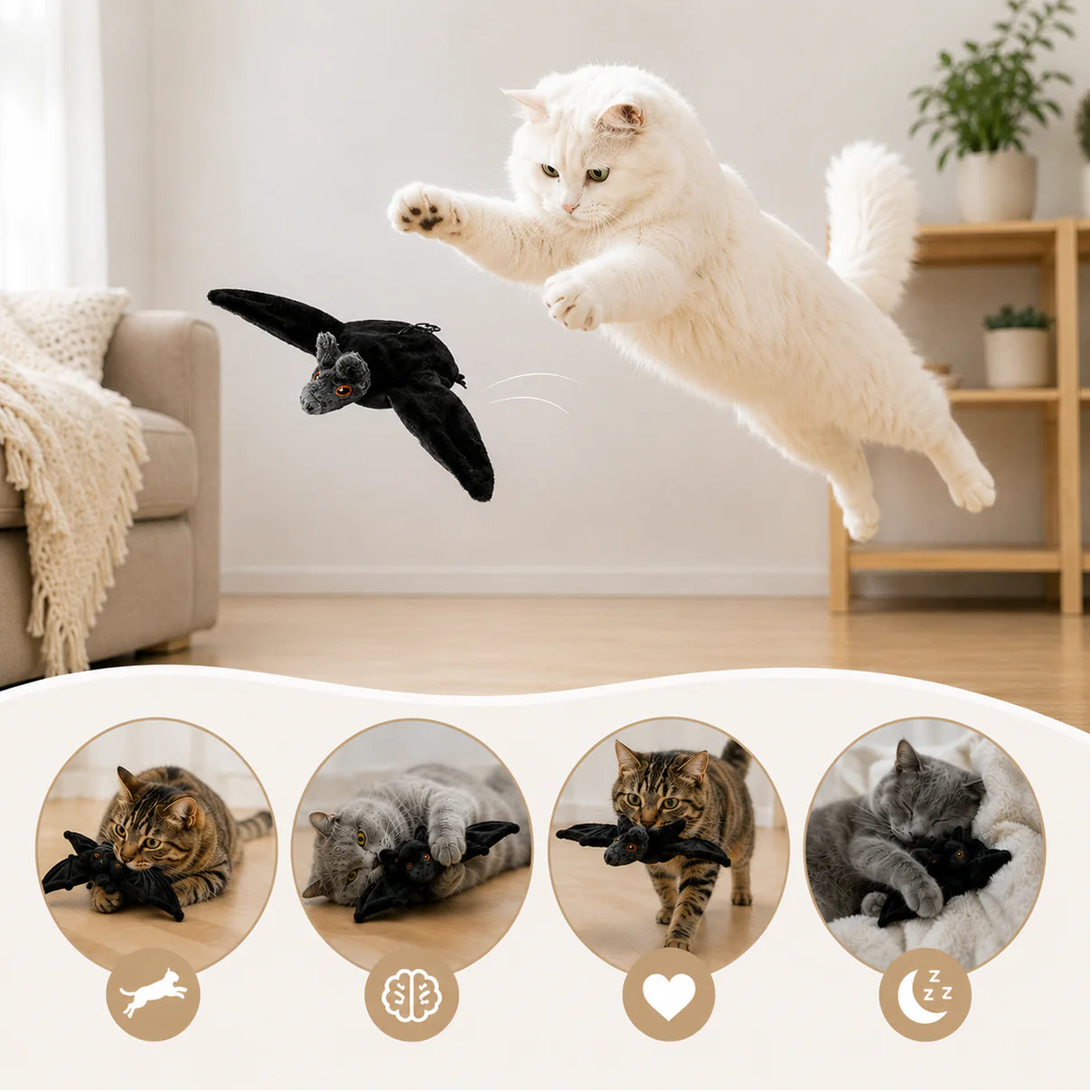 Kitt Black™ Flying Bat Toy