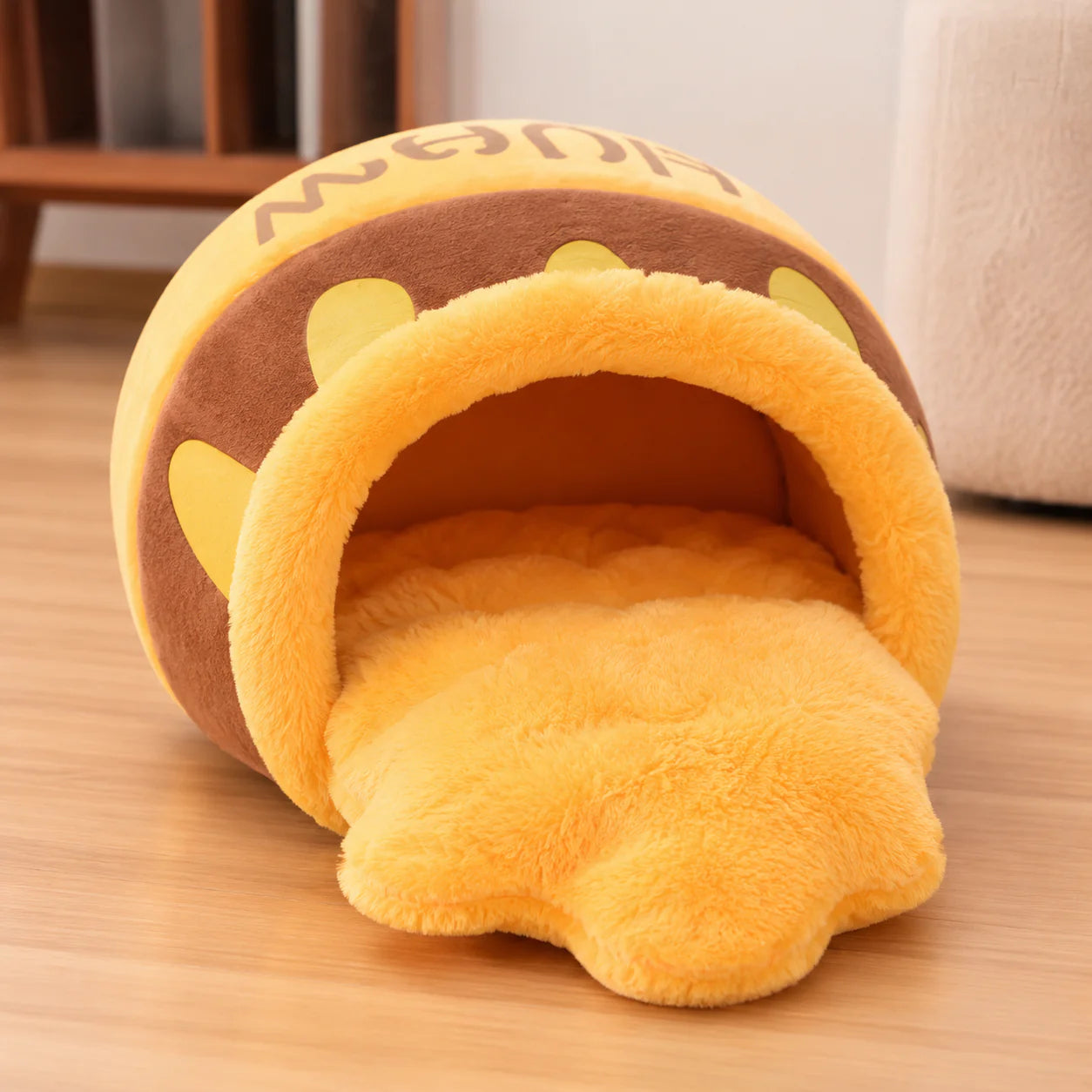Kitt Black™ Cozy Cat Cave Bed