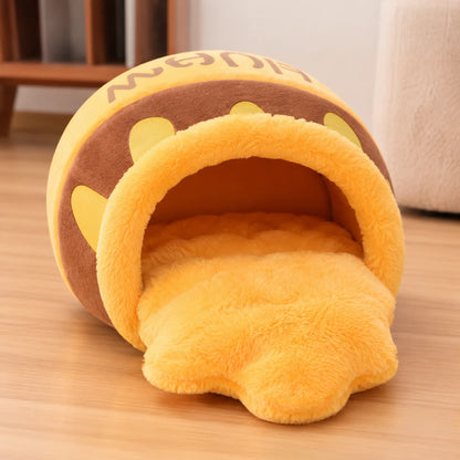 Kitt Black™ Cozy Cat Cave Bed